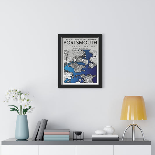 Portsmouth Naval Shipyard Map Poster